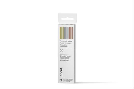 Cricut Joy™ Permanent Metallic Markers 1.0 mm, Gold/Silver/Copper (3 ct)