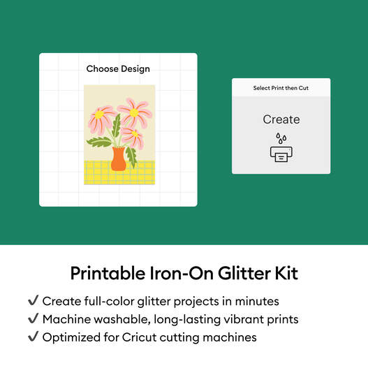 Cricut&reg; Printable Iron-On Glitter Kit &ndash; 8.5 in x 11 in (4 ct)