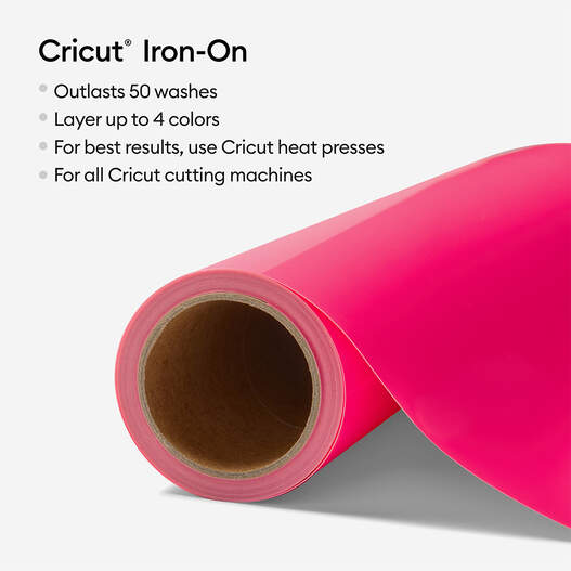 NeonPink Cricut 12 ft IronOn