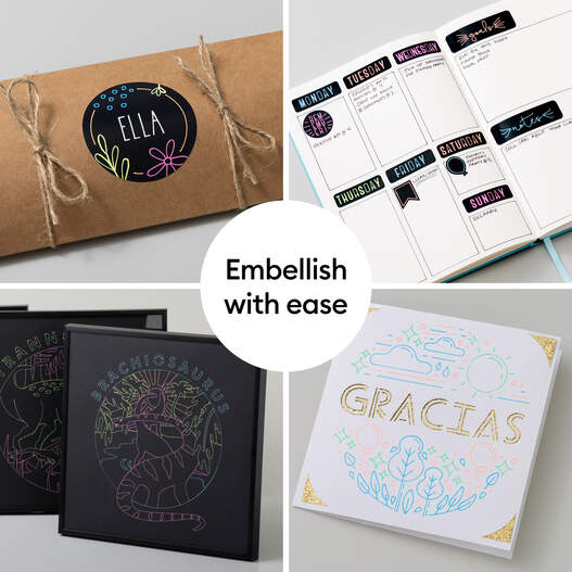 Cricut&reg; Gel Pens 1.0 mm, Peacock Sampler (3 ct) + Adapter