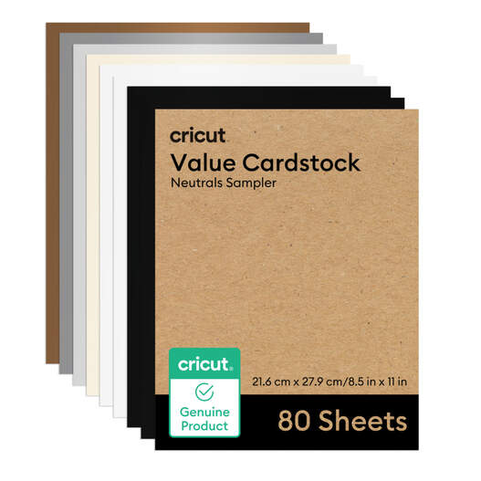 Value Cardstock, Neutrals Sampler - 8.5 in x 11 in (80 ct)
