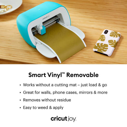 Cricut Smart Permanent Vinyl (5.5in x 120in, White) for Joy machine -cuts  up to 10ft