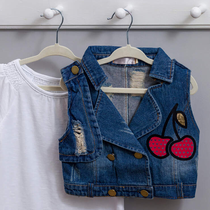 Glitter Iron-On Mesh Hearts