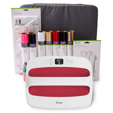 Cricut EasyPress&trade; 2, Raspberry  - 12" x 10" + Everything Iron -On Bundle