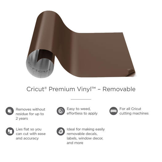 Cricut Permanent Vinyl 12X48 Roll-Coffee