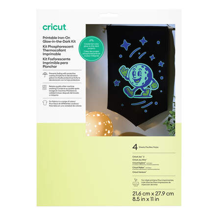 Cricut&reg; Printable Iron-On Glow in the Dark Kit &ndash; 8.5 in x 11 in (4 ct)