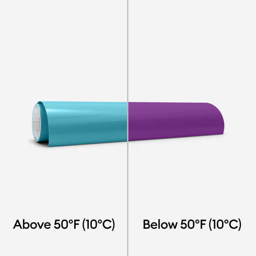 Cold-Activated, Color-Changing Vinyl – Permanent, Turquoise - Purple