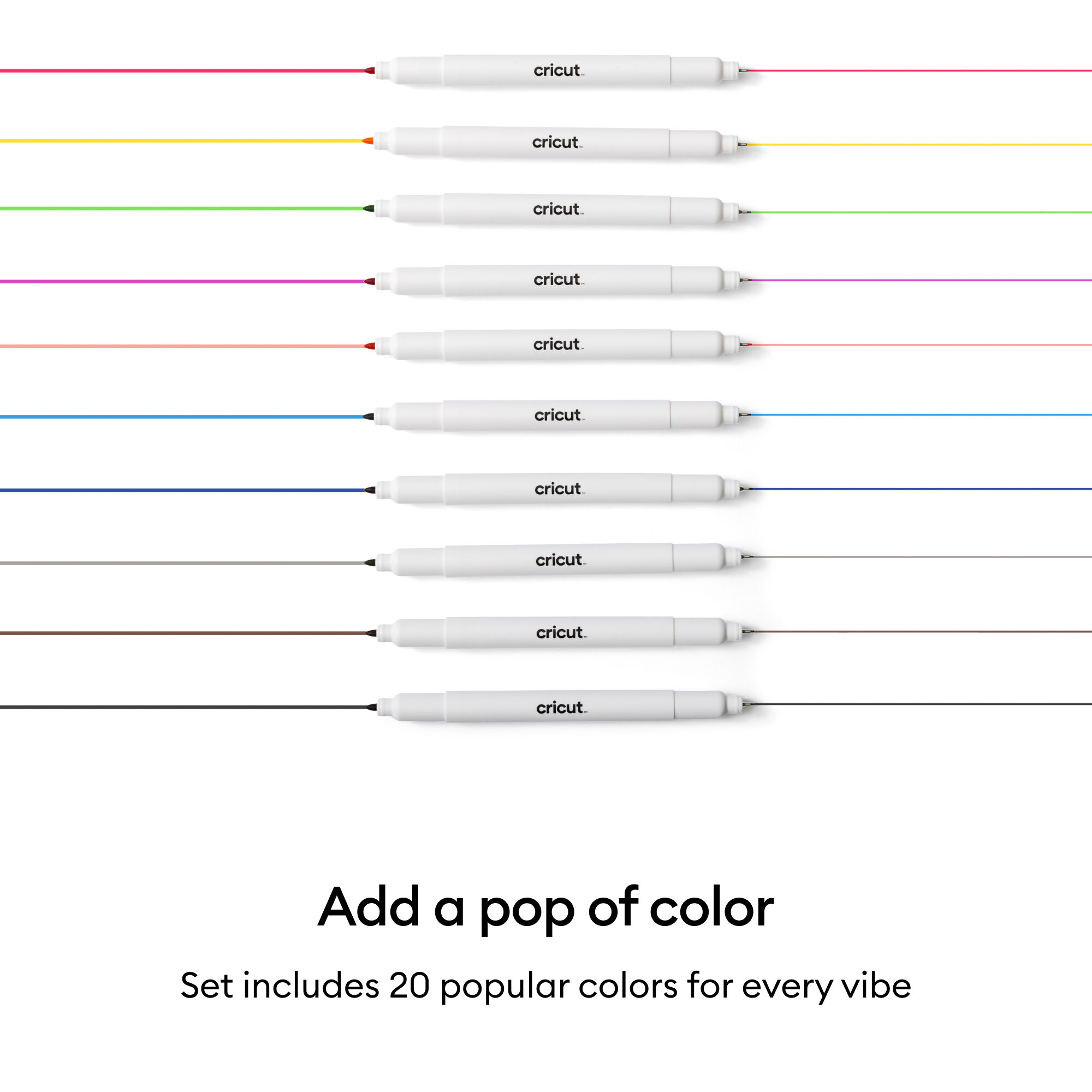 Cricut® Dual-Sided Markers, Ultimate Set (20 ct) + Adapter