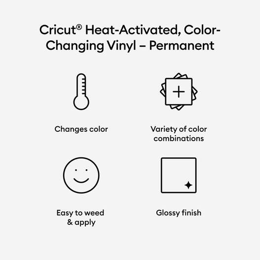 Cricut Heat Activated Color Changing Permanent Vinyl Bundle