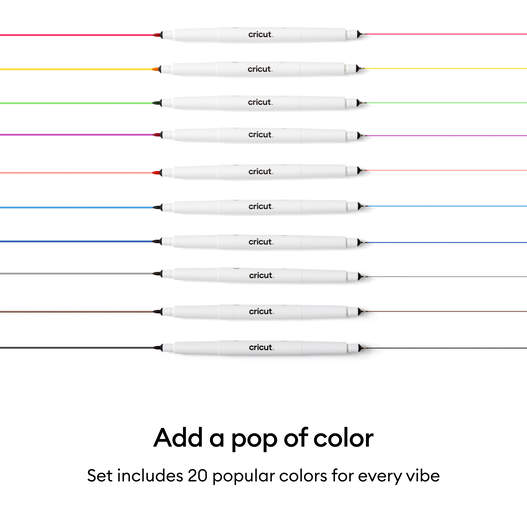 Cricut® Dual-Sided Markers, Ultimate Set (20 ct)