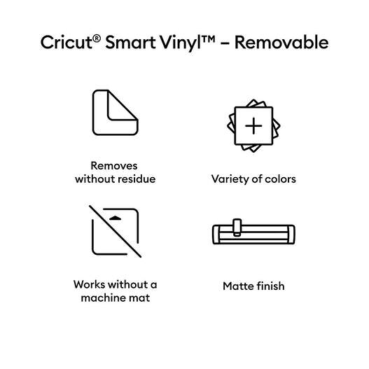 Cricut Bulk Smart Vinyl Removable 21ft Monochrome Bundle