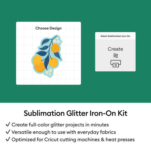 Cricut&reg; Sublimation Glitter Iron-On Kit &ndash; 8.5 in x 11 in (4 ct)