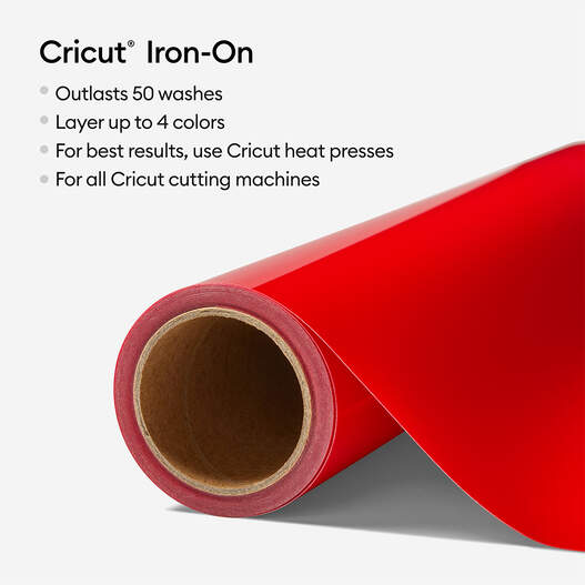 Red HTV Heat Transfer Vinyl Roll: 12 x 12FT Red HTV Vinyl for Shirts -  Easy to Cut & Weed Iron on Vinyl for Clothes(Red) 
