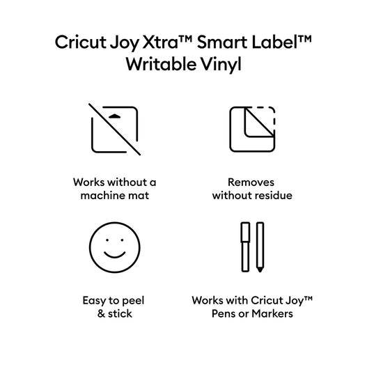 Cricut Joy™ Smart Label™ Removable Writable Vinyl, White