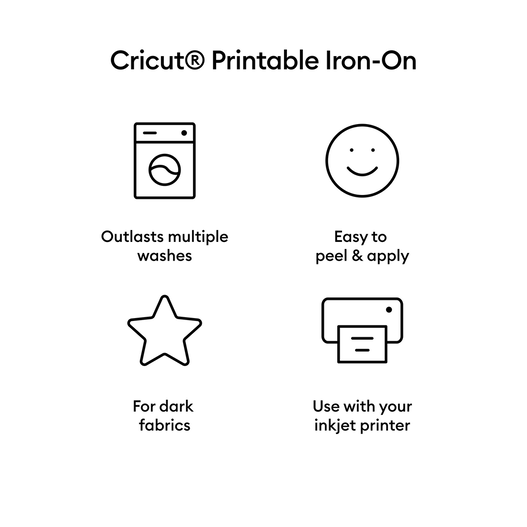 Printable Iron-On For Dark Fabrics - US Letter (3 ct)