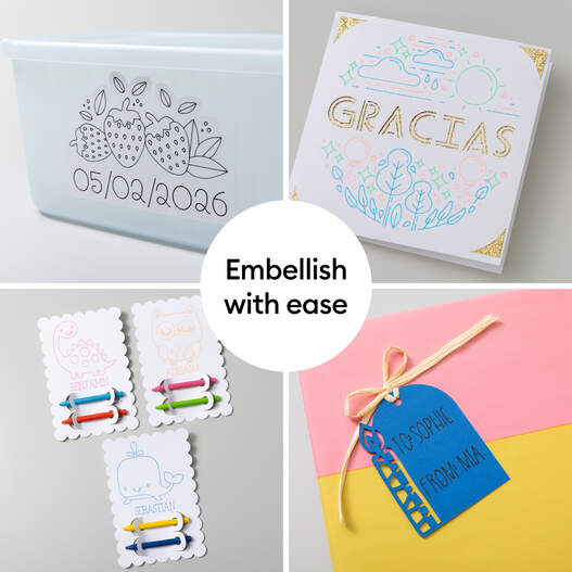 Cricut&reg; Glitter Gel Pens 0.8 mm, Rainbow Sampler (10 ct) + Adapter