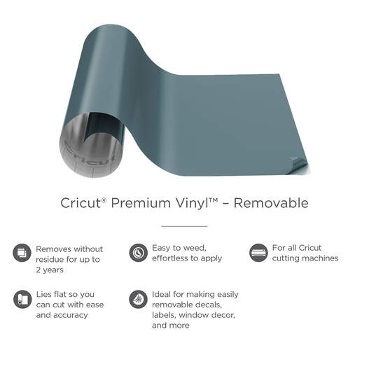 Cricut Premium Vinyl Bundle of 4 Rolls Transfer Tape Foil Iron On