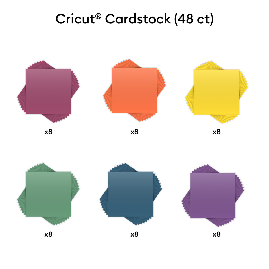 Cricut Jewel Tones Cardstock Sampler - 12