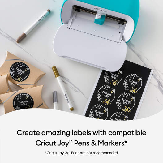 Cricut Joy Smart Label Writable Vinyl Transparent, Black, White Permanent Bundle