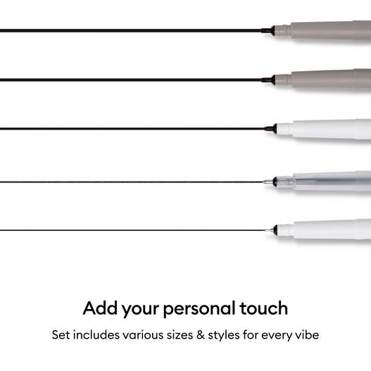 Cricut&reg; Multi Pen Set, Black (3 ct) + Adapter