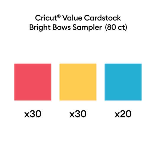 Value Cardstock, Bright Bows Sampler - 8.5 in x 11 in (80 ct) Value Cardstock, Bright Bows Sampler - 8.5 in x 11 in (80 ct)