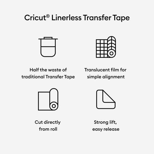 Cricut 13 x 15' Transparent Linerless Transfer Tape
