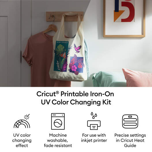 Cricut&reg; Printable Iron-On UV Color Changing Kit &ndash; 8.5 in x 11 in (4 ct)
