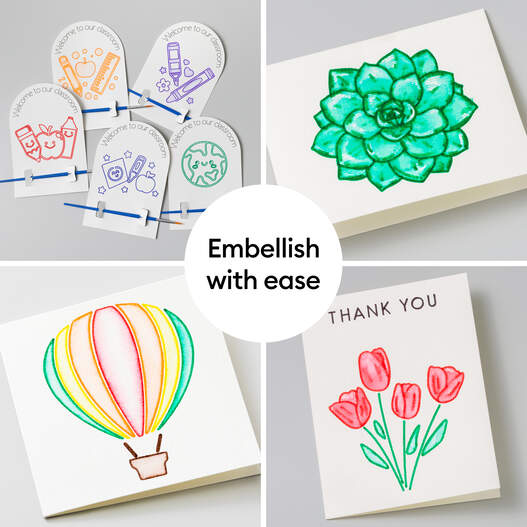 Cricut&reg; Watercolor Marker & Brush Set (9 ct) + Adapter