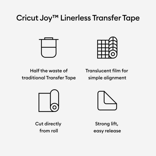 Cricut Joy Shimmer Permanent Vinyl (3) Roll Bundle plus Transfer Tape
