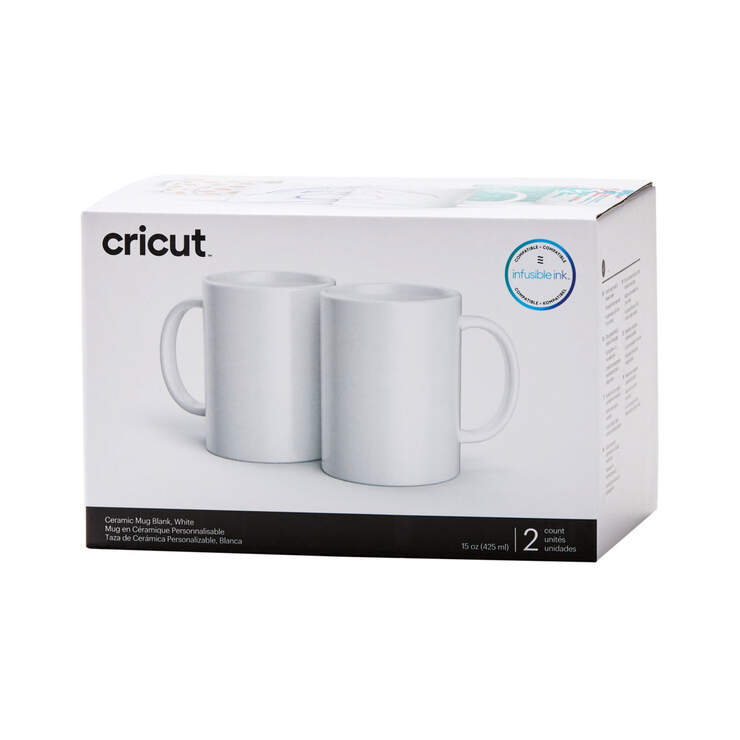 Ceramic Mug Blank, White - 15 oz/425 ml (2 ct) Ceramic Mug Blank, White - 15 oz/425 ml (2 ct)