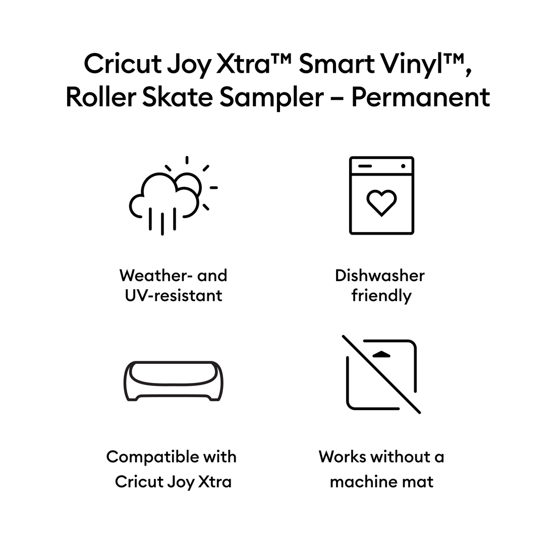 Cricut Joy Xtra Smart Vinyl Permanent Sampler - Roller Skate (3 ct)