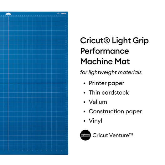 Cricut Light Grip Performance Machine Mat Blue, 24x28 Cutting Mats 2009976