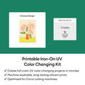 Cricut&reg; Printable Iron-On UV Color Changing Kit &ndash; 8.5 in x 11 in (4 ct)