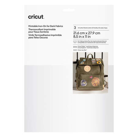 Printable Iron-On For Dark Fabrics - US Letter (3 ct)