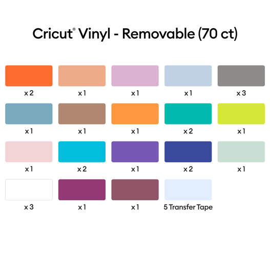 6-Pack Cricut® Removable Vinyl Sampler