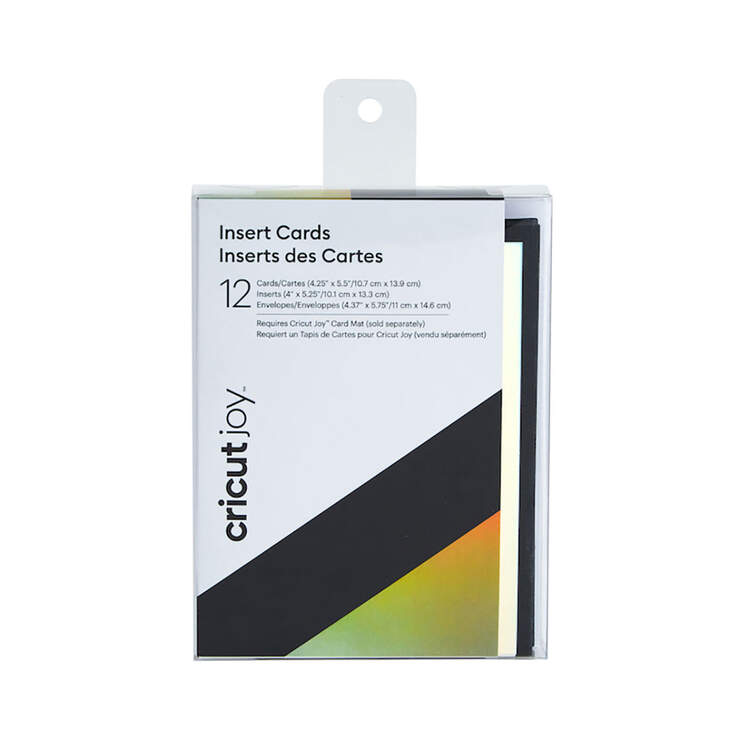 Cricut Joy™ Insert Cards, Black/Silver Holographic 4.25" x 5.5"