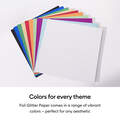 Cricut&reg; Foil Glitter Paper, Rainbow Sampler - 12 in x 12 in (20 ct)
