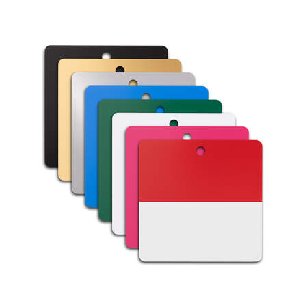 Cricut&reg; Two-Color Engraving Blanks, Square - 3 in (8 ct), 3 mm thick