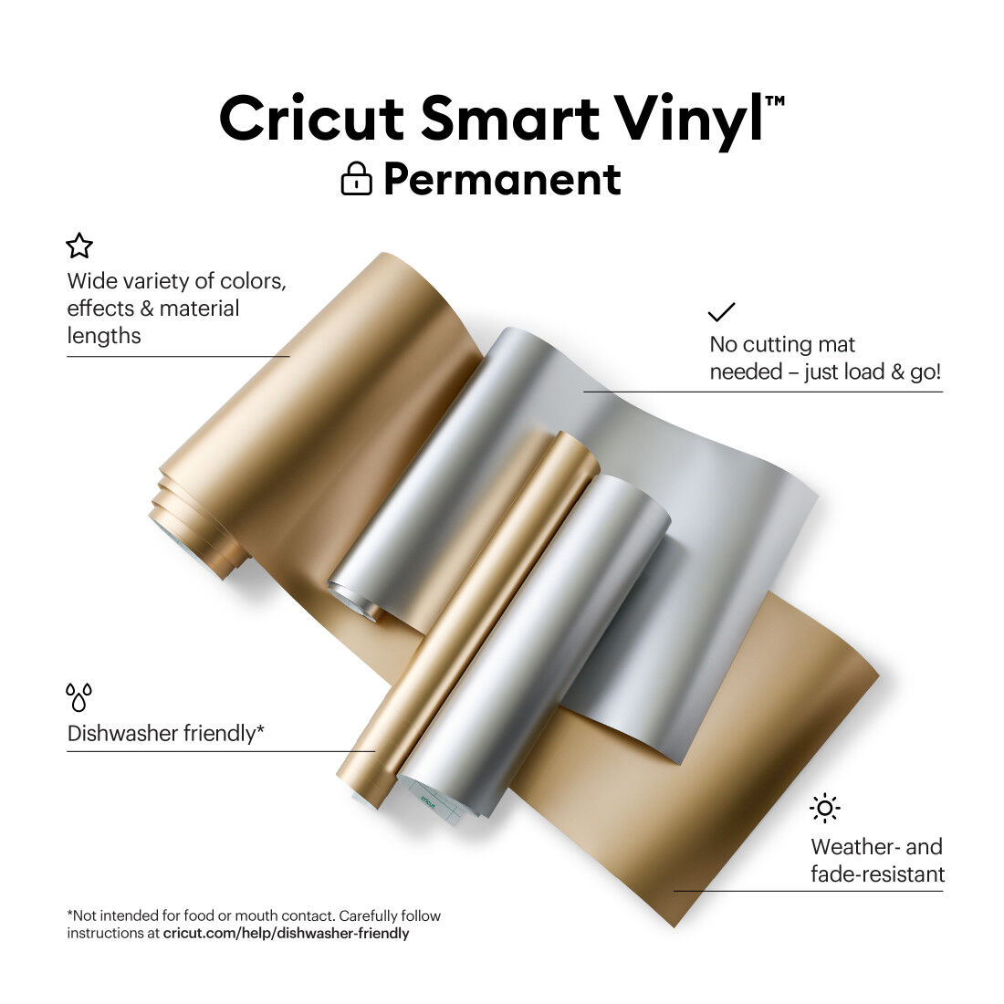  Cricut Joy Smart Vinyl Permanent Silver : Arts, Crafts