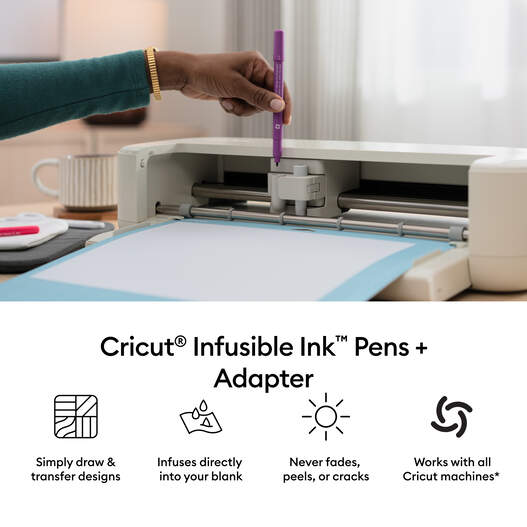 Cricut&reg; Infusible Ink&trade; Markers 1.0mm, Watercolor Splash Sampler (3 ct) + Adapter
