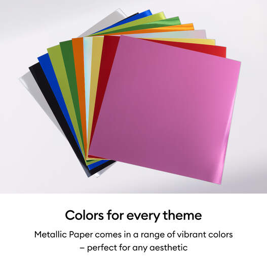 Cricut&reg; Metallic Paper, Rainbow Sampler - 12 in x 12 in (20 ct)