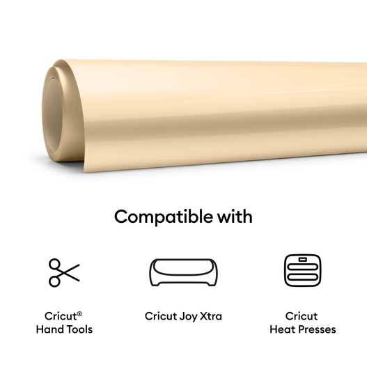 Cricut Joy - Smart Iron On Bundle - Includes Cricut Joy, EasyPress Mini  Heat Press, Heat Press Mat, 5-Piece Tool Set & Smart Iron On HTV 2f Roll,  Gold