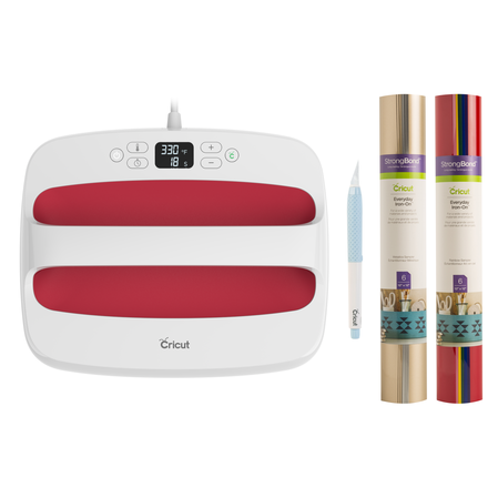 Cricut EasyPress&trade; 2, Raspberry  - 12" x 10" + Iron-On Kit