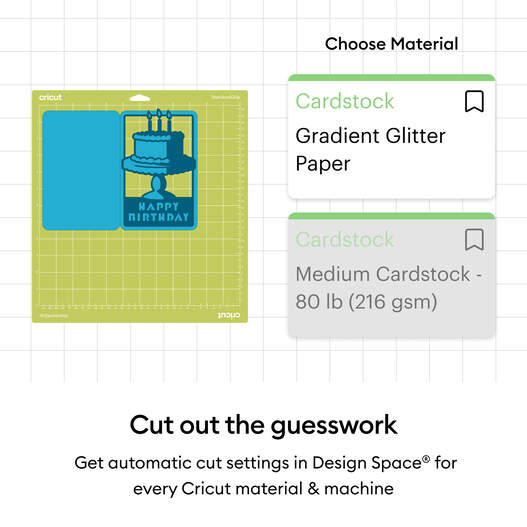 Cricut&reg; Gradient Glitter Paper, Rainbow Sampler - 12 in x 12 in (12 ct)