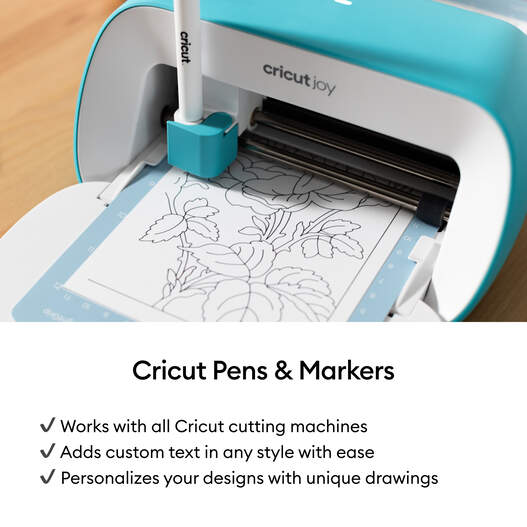 Cricut&reg; Fine Point Pens 0.4 mm, Black (2 ct) + Adapter
