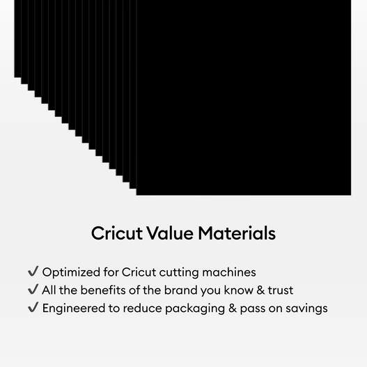 Cricut&reg; Value Cardstock, Black - 12 in x 12 in (50 ct)