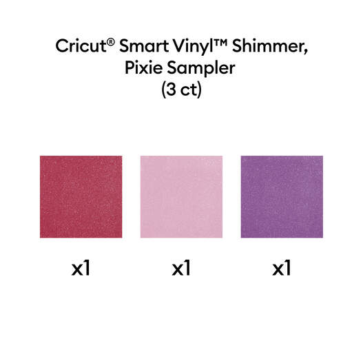 Cricut&reg; Smart Vinyl&trade; Shimmer Matless Permanent Vinyl, Sampler - 13 in x 12 in (3 ct)