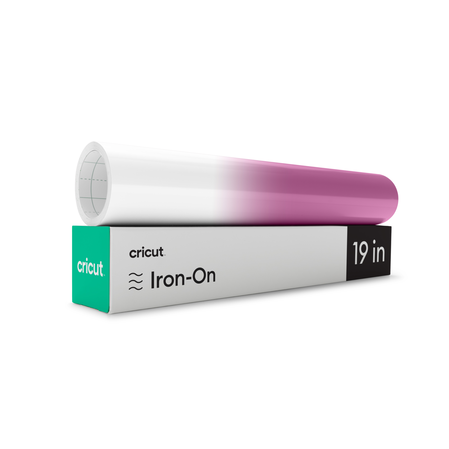 UV-Activated, Color-Changing Iron-On,  White - Pink