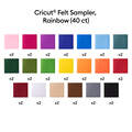 Cricut&reg; Felt Sampler, Rainbow &ndash; 12 in x 12 in (40 ct)