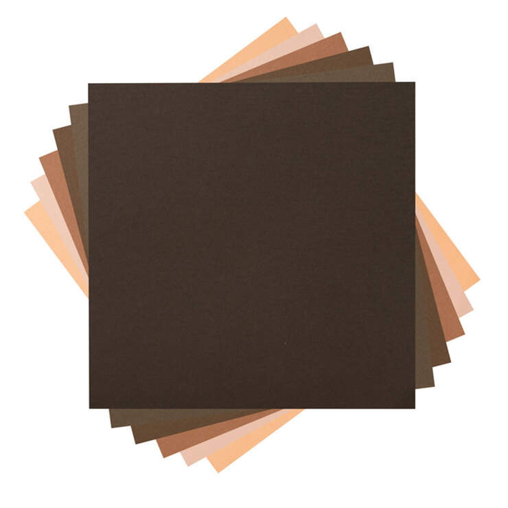 Cardstock Sampler, Brown Tones  - 12" x 12"